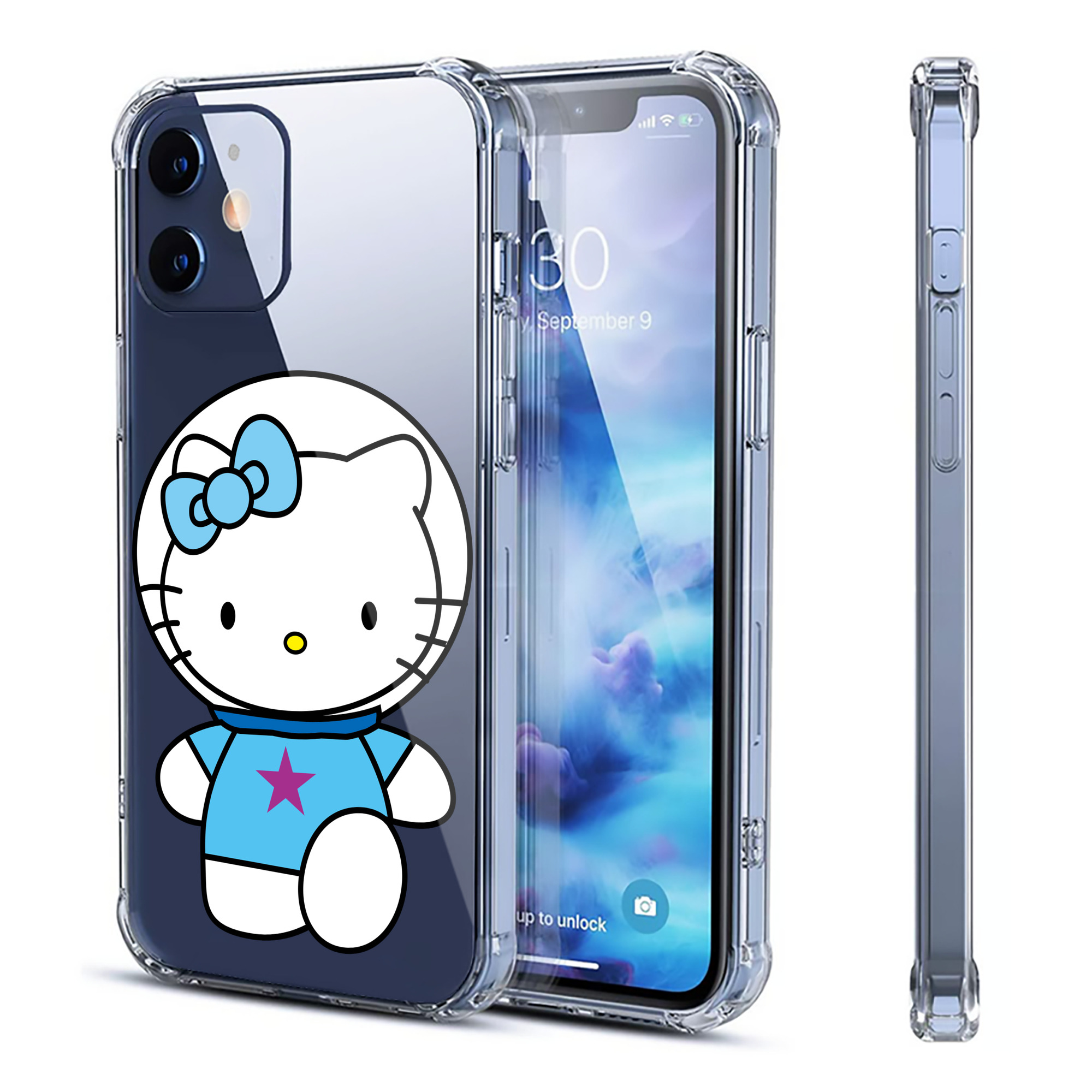 （画像用） Hello Kitty ハローキティ 【iPhone 12シリーズ対応】透明スマホケース（クリアソフトケース）